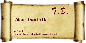 Tábor Dominik névjegykártya